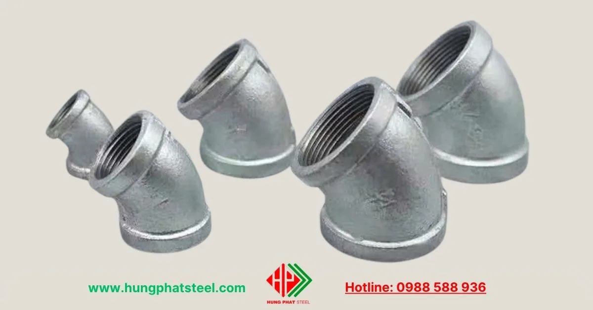 Co Lơi Ren Mạ Kẽm 45 Độ (Chếch)