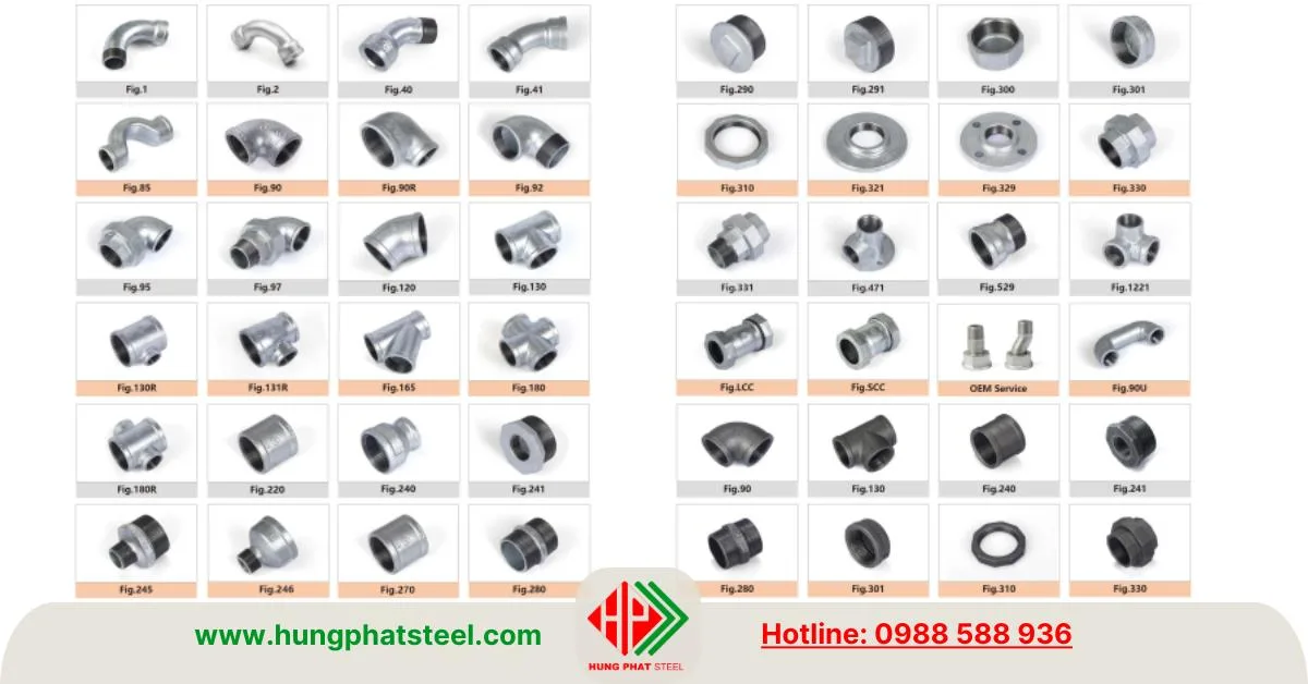 Phụ kiện ren mạ kẽm Jianzhi