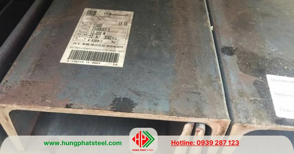 Thép hình U200 Nhật Bản