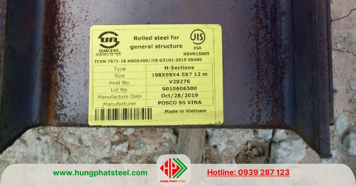 Hình ảnh thực tế thép hình I198