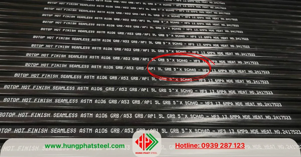 Ống thép đúc SCH40 A106 A53 API5L