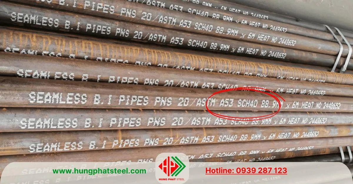 Ống thép đúc SCH40 A106 A53 API5L