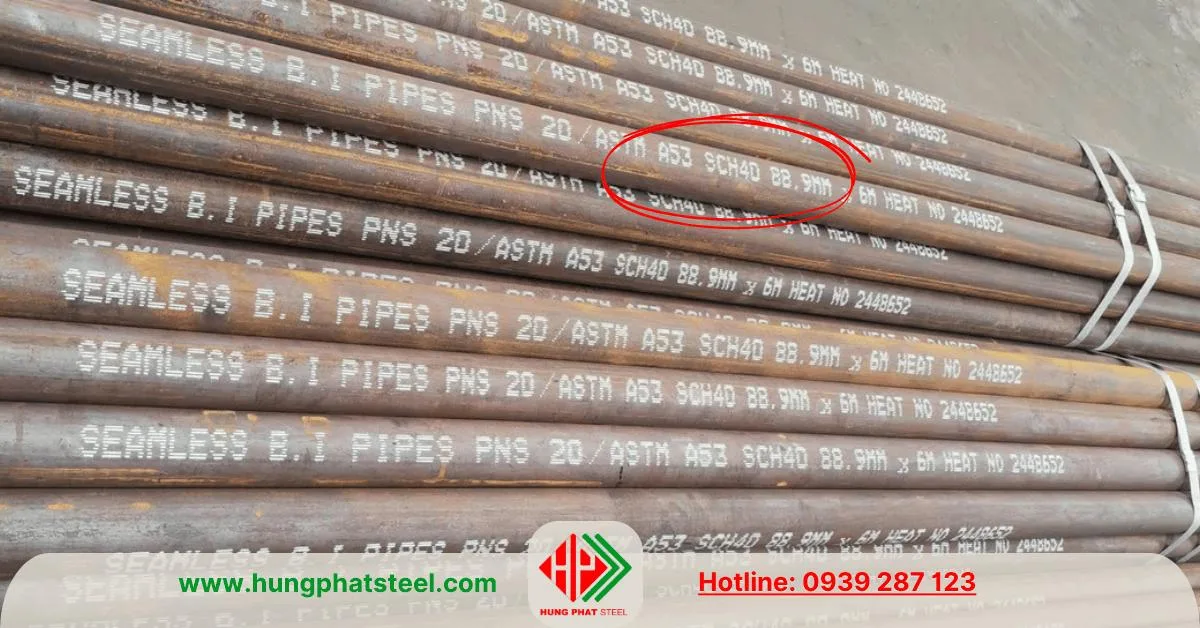 Ống thép đúc SCH40 A106 A53 API5L
