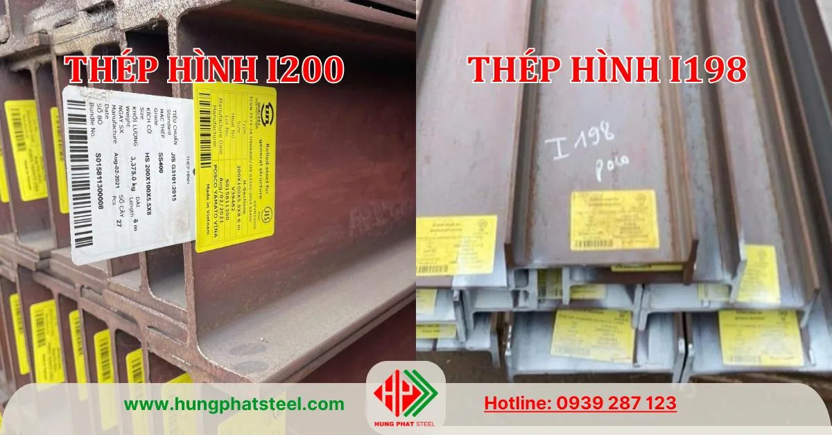 So sánh thép hình I200 và i198