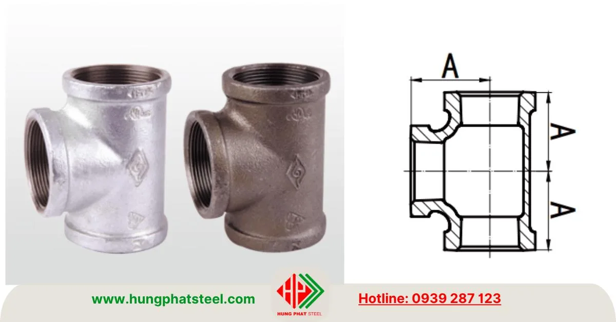 Tê ren mạ kẽm (tê đều)