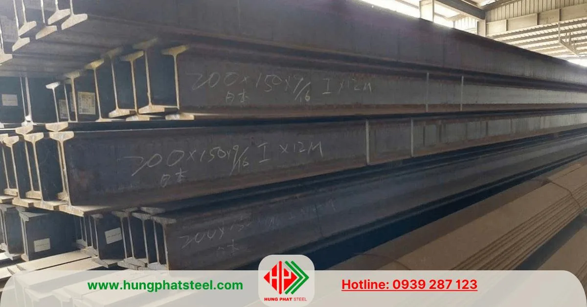 Thép Hình I200 x 150 x 9 x 16mm (I Cánh Côn)