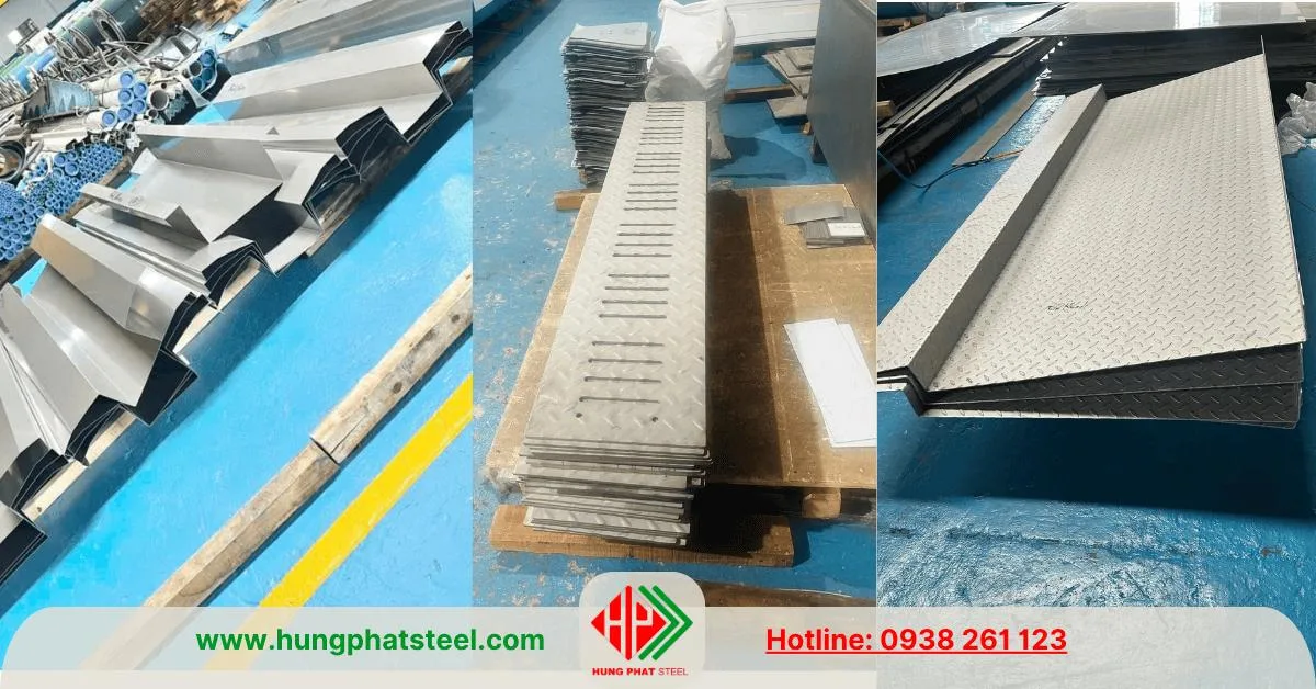 Thép Hùng Phát gia công inox theo yêu cầu cắt, uốn, chấn, dập, đột lỗ, hàn... (2)