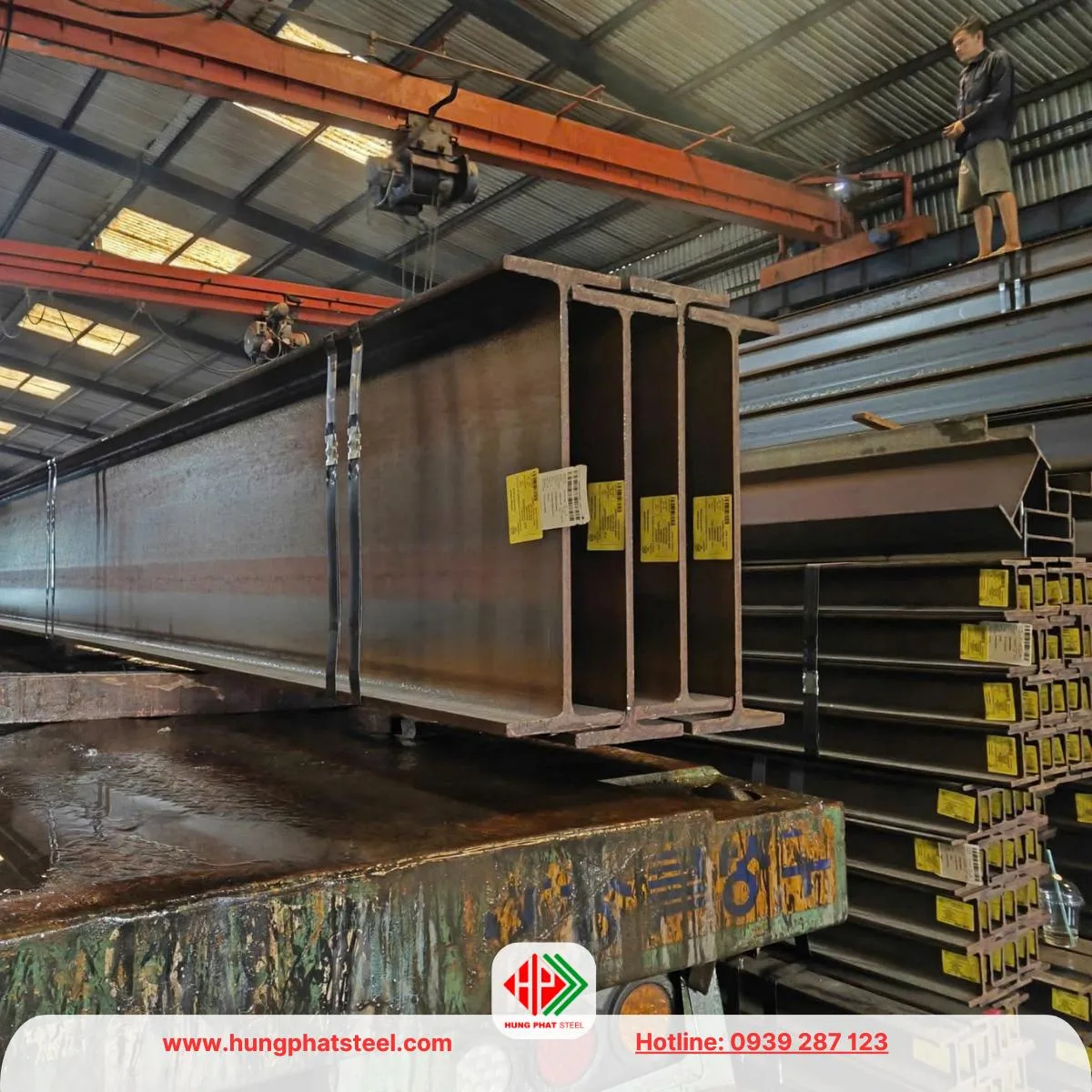 Thép hình i596 x 199 x 10 x 15mm SS400/A36 - Hình ảnh 2