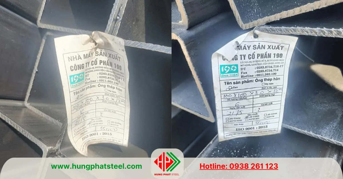 Thép hộp 190 - Nhà Máy Long An