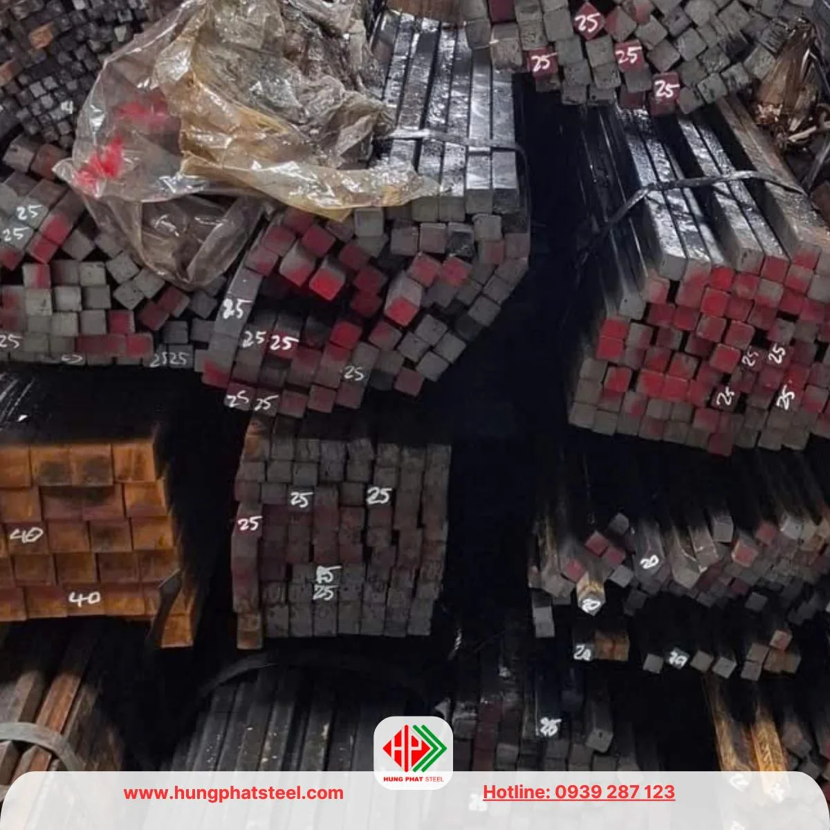 Thép vuông đặc 25x25
