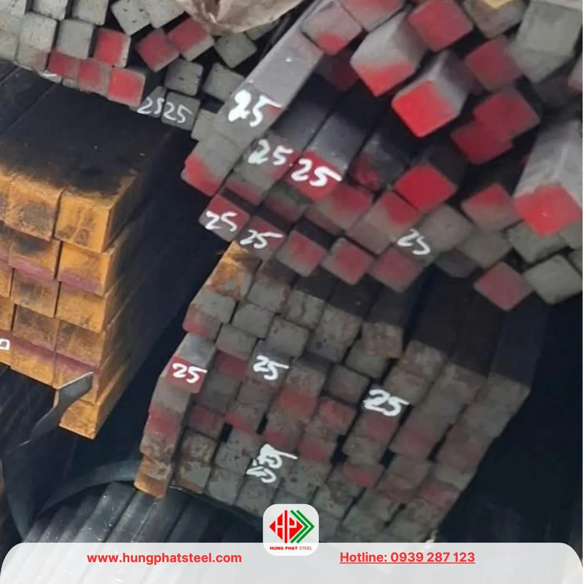 Thép vuông đặc 25x25