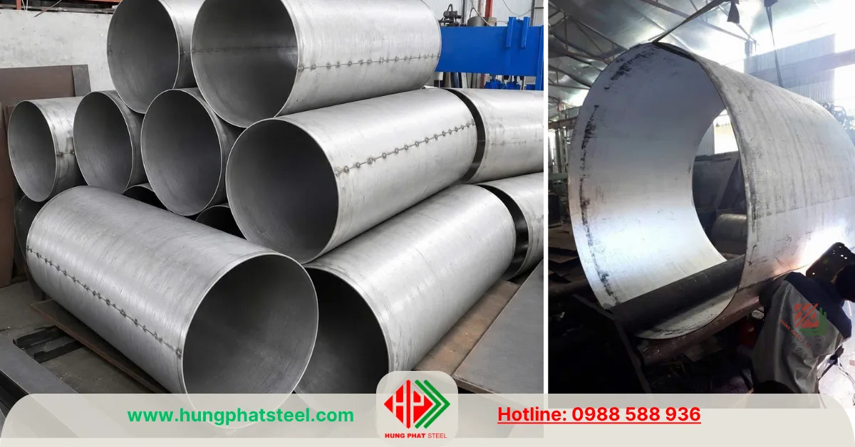 Uốn lốc ống inox theo yêu cầu