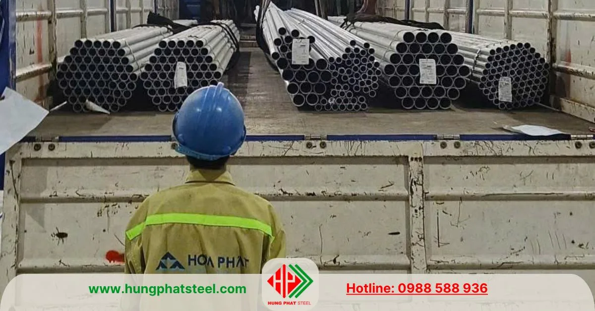 Ống thép Hòa Phát mạ kẽm phi 21