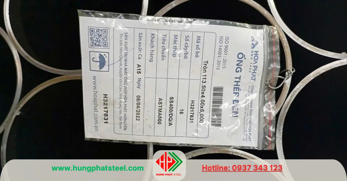 Ống thép Hòa Phát phi 114 (113.5mm)