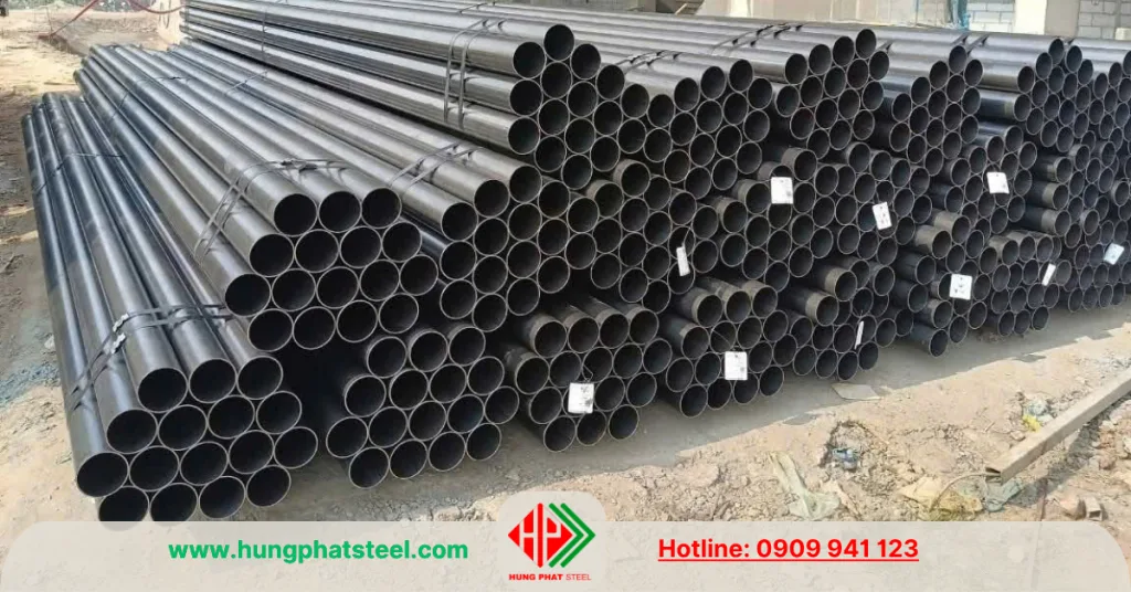 Ống thép Hòa Phát phi 114 (ống đen)