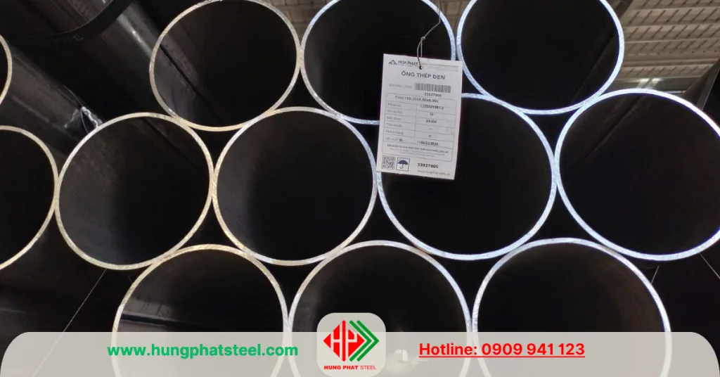 Ống thép đen Hòa Phát phi 168.3 x 4.5mm