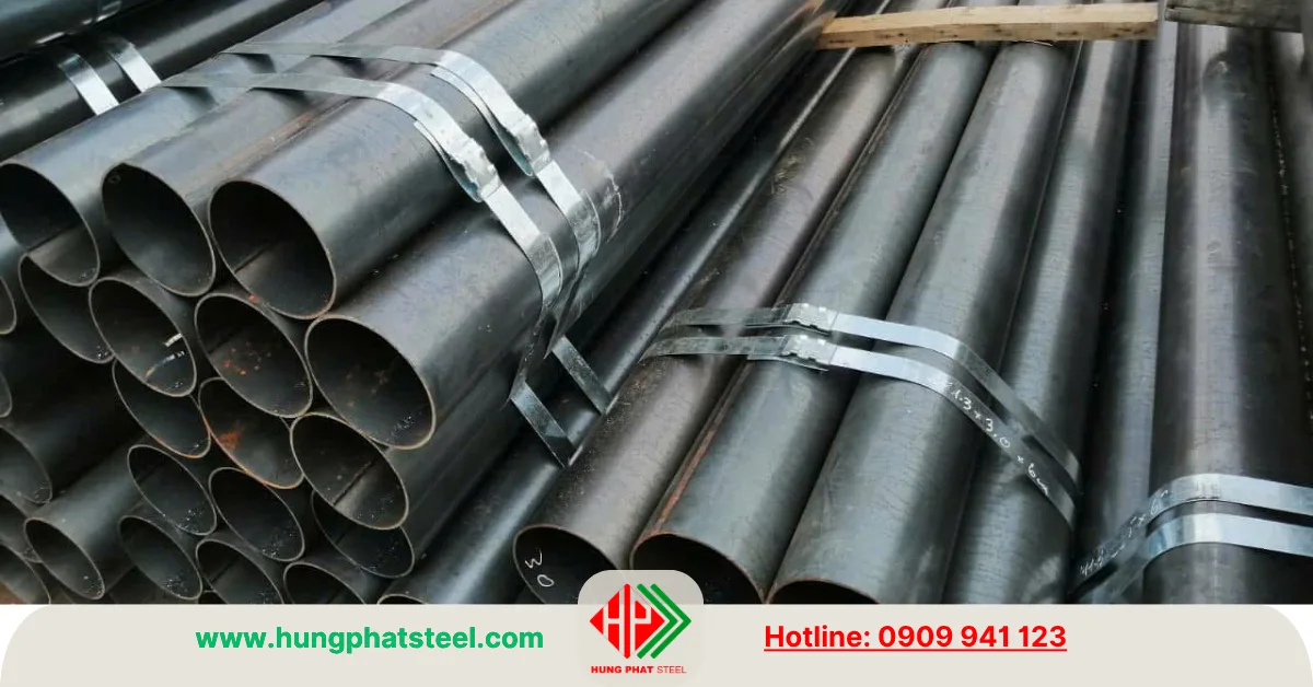 Ống thép hàn đen Hòa Phát phi 141 x 3ly