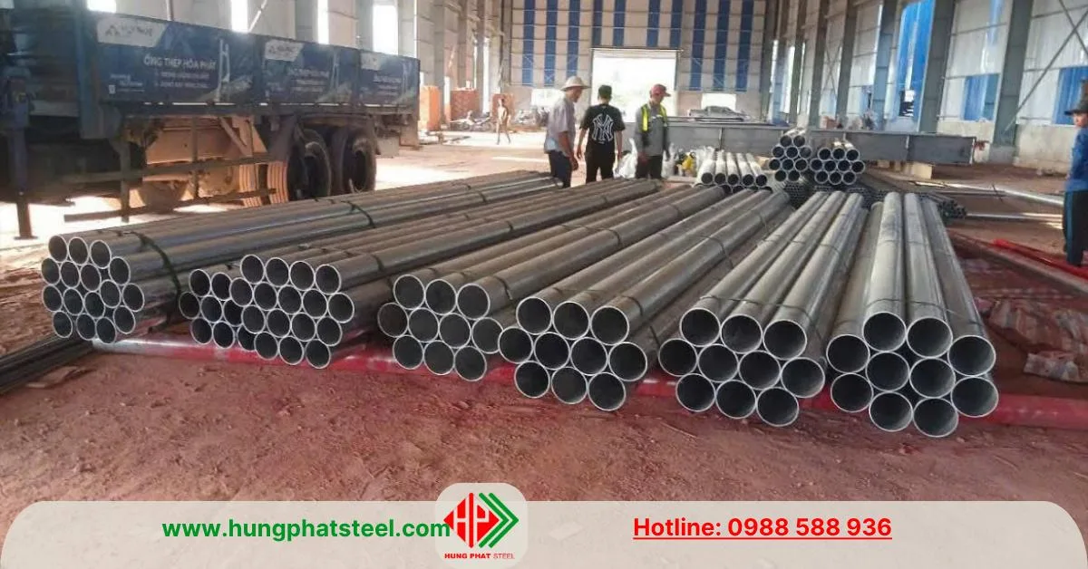 Ống thép mạ kẽm Hòa Phát phi 168