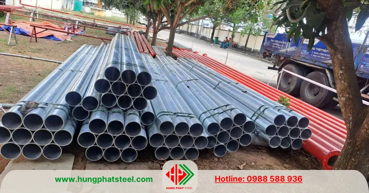 Ống thép mạ kẽm Hòa Phát phi 168