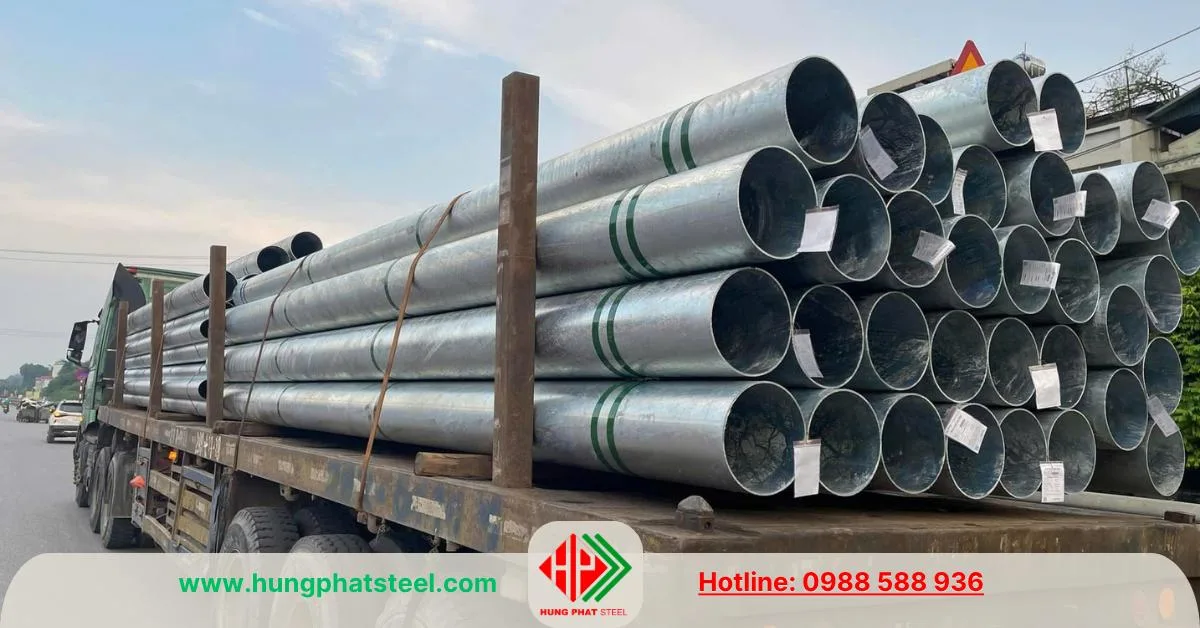 Ống thép mạ kẽm Hòa Phát phi 273
