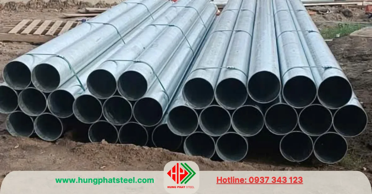 Ống thép mạ kẽm nhúng nóng phi 219 Hòa Phát