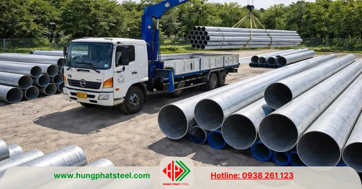Ống thép mạ kẽm phi 508 (DN500)