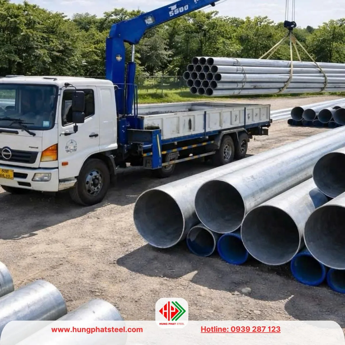Ống thép mạ kẽm phi 508 (DN500)