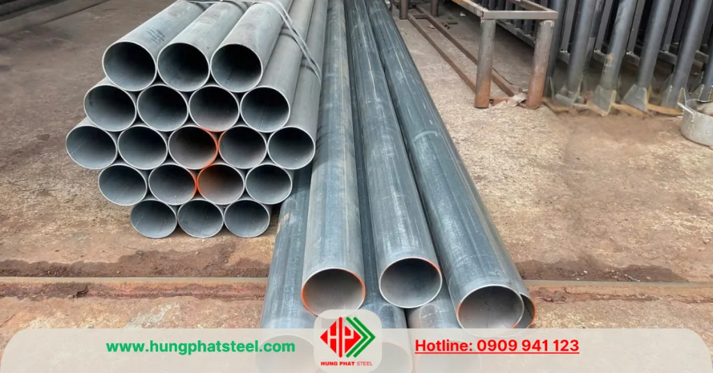 Ống thép tôn mạ kẽm phi 114 Hòa Phát