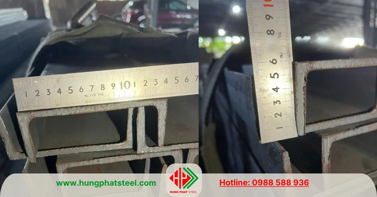Số đo thực tế thép hình U140 An Khánh