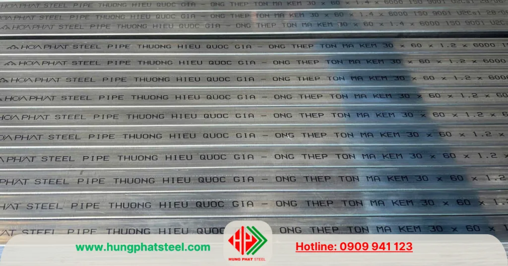 Thép hộp 30x60 (hộp kẽm Hòa Phát)