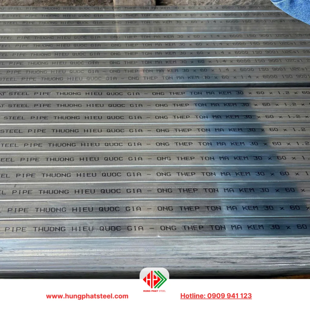 Thép hộp 30x60 (hộp kẽm Hòa Phát)