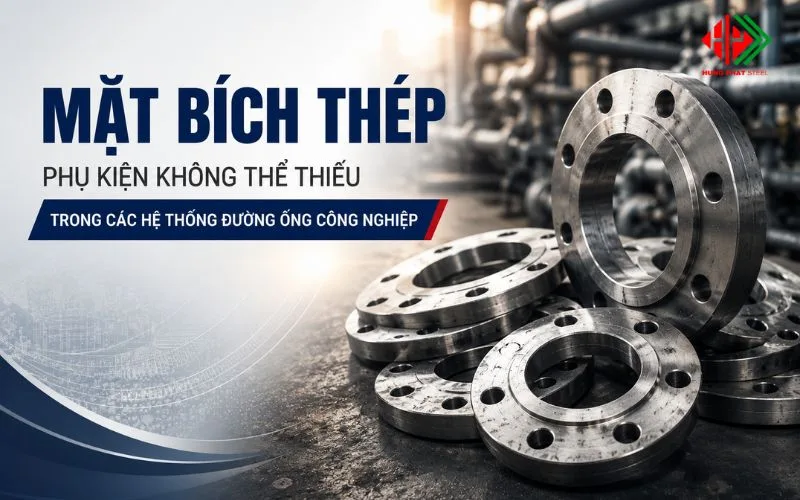 Mặt bích thép dùng trong hệ thống đường ống công nghiệp
