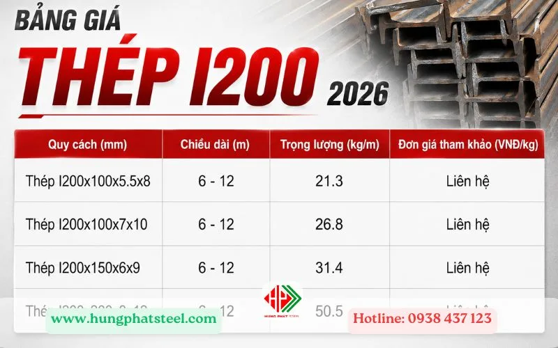 Phân tích các yếu tố chính ảnh hưởng đến giá thép I200 trên thị trường trong năm 2026.