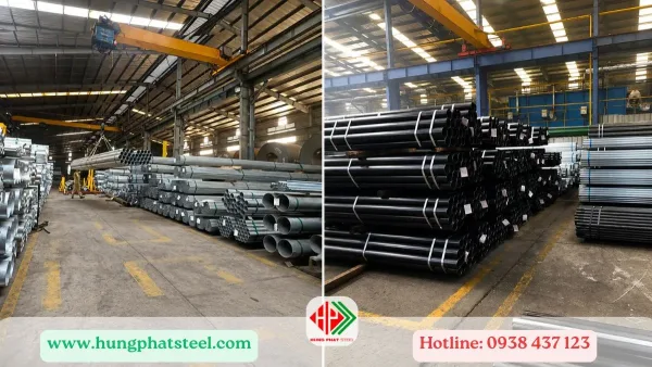 Hệ thống kho hàng lớn của Thép Hùng Phát luôn sẵn sàng cung cấp ống thép đúc chất lượng cao.