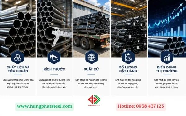Hiểu rõ các yếu tố ảnh hưởng giúp bạn dự toán và tối ưu chi phí mua ống thép đúc.