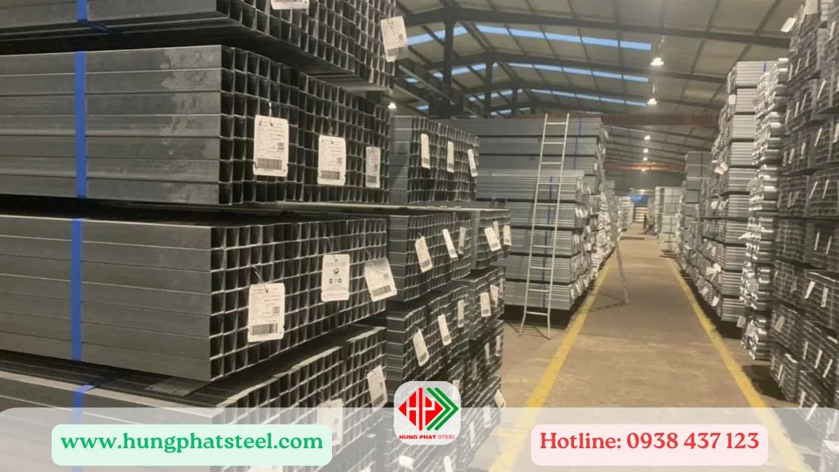 Kho hàng Thép hộp tại Hùng Phát