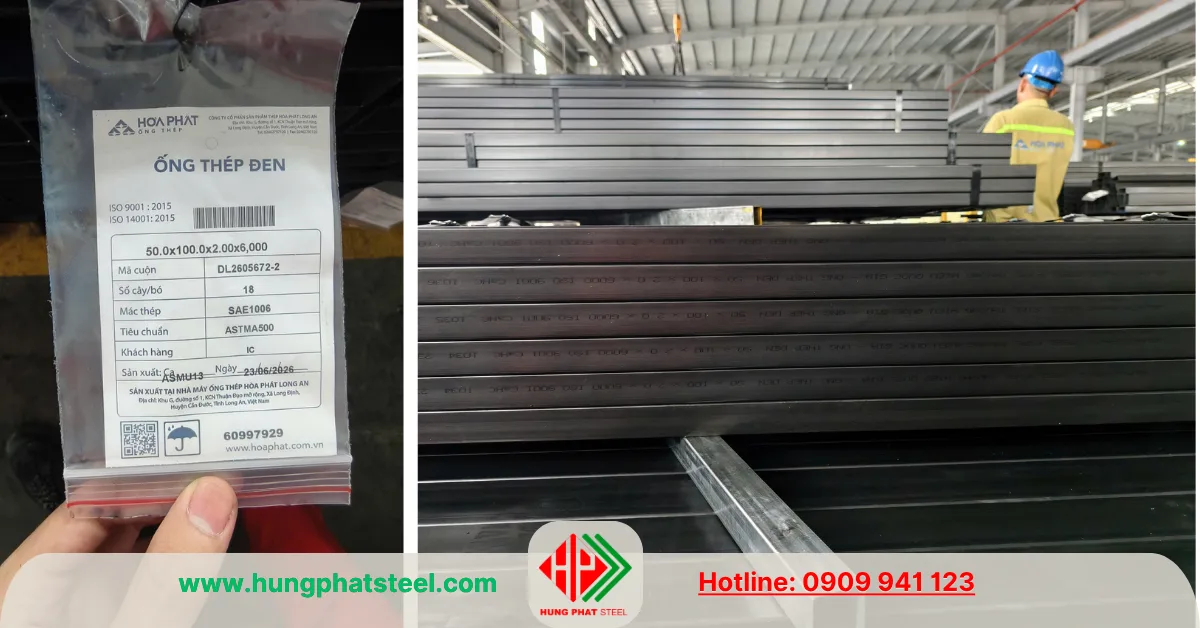 Thép hộp Hòa Phát 50x100