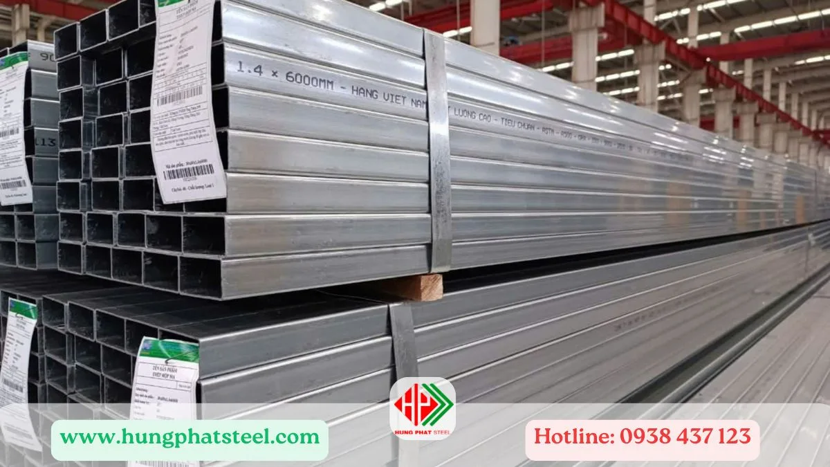 Thép hộp chữ nhật tại kho Hùng Phát luôn sẵn sàng đáp ứng mọi nhu cầu công trình.