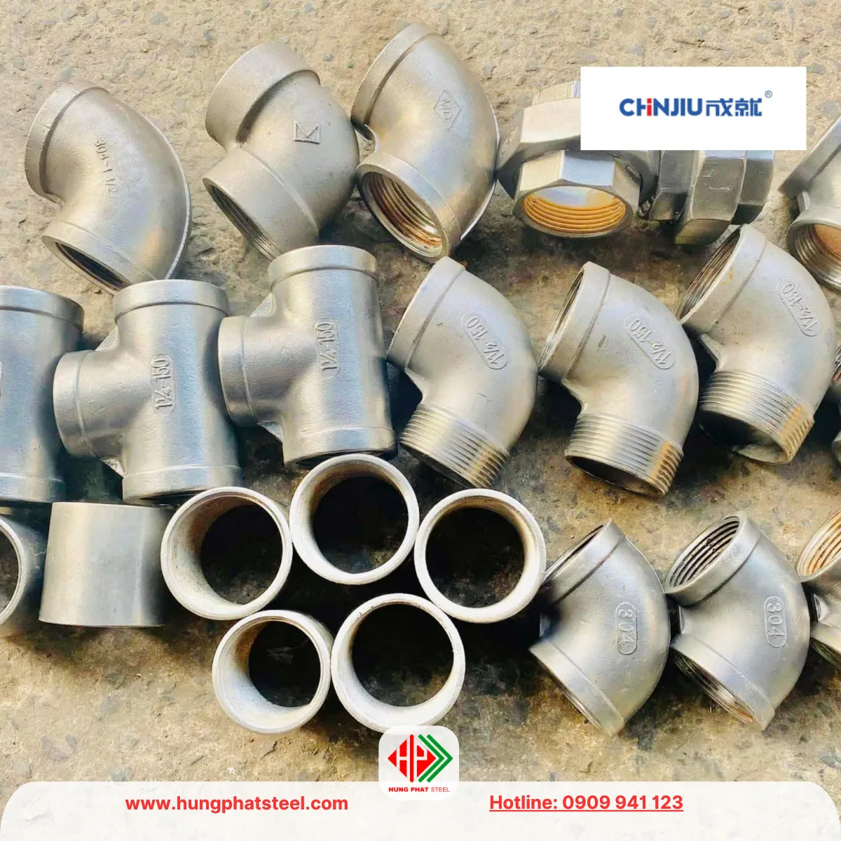 Hình ảnh phụ kiện ren INOX Chinjiu