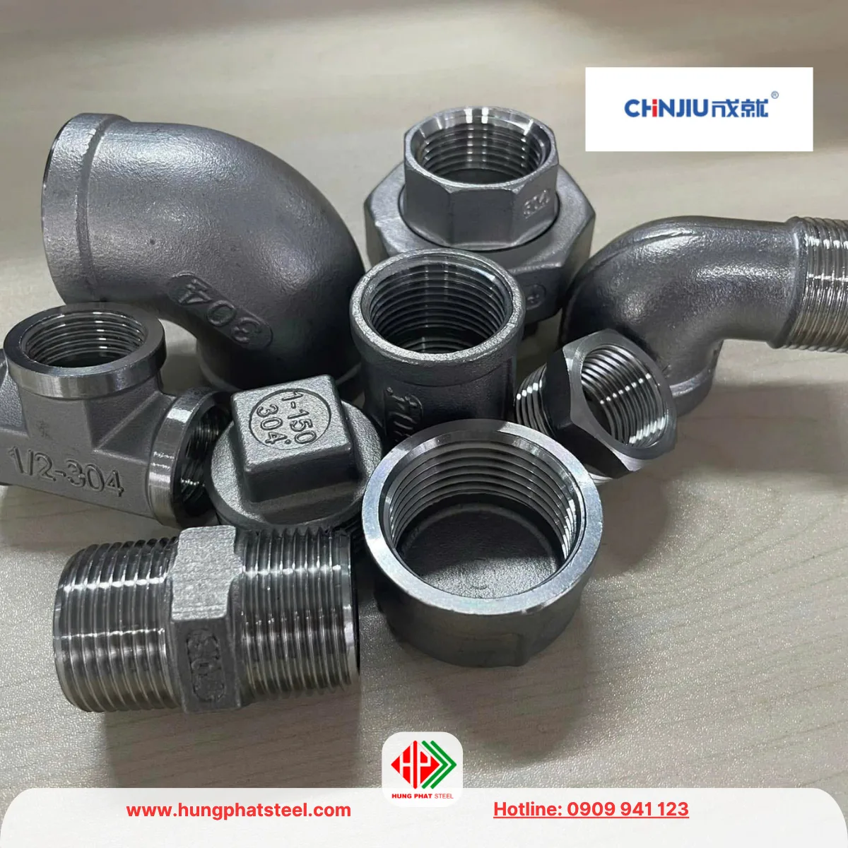 Hình ảnh phụ kiện ren INOX Chinjiu