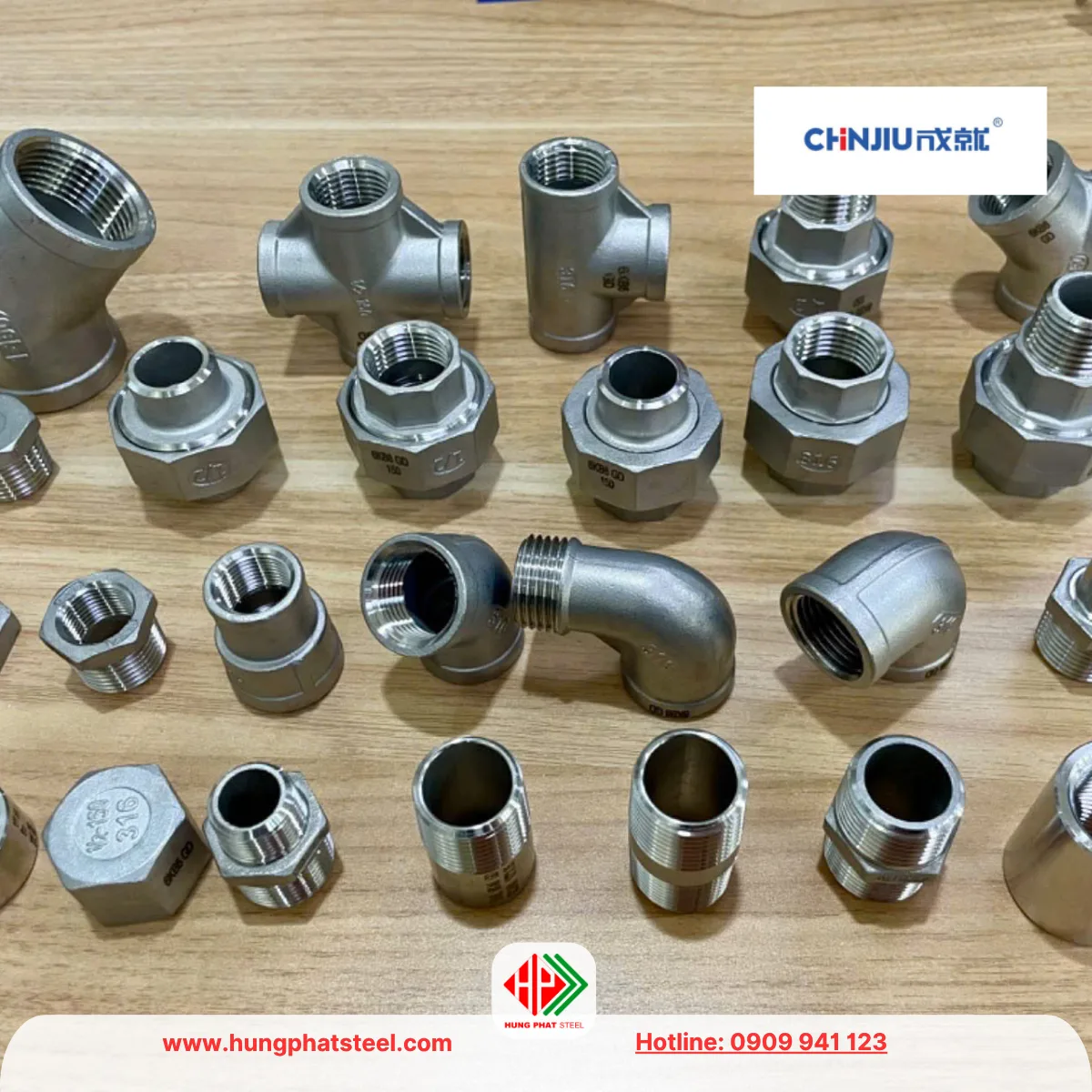Hình ảnh phụ kiện ren INOX Chinjiu
