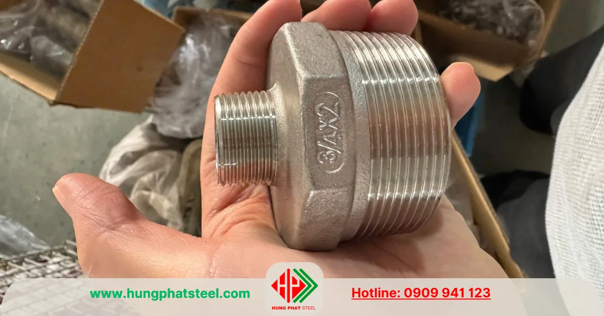 Kép giảm ren inox (kép thu)
