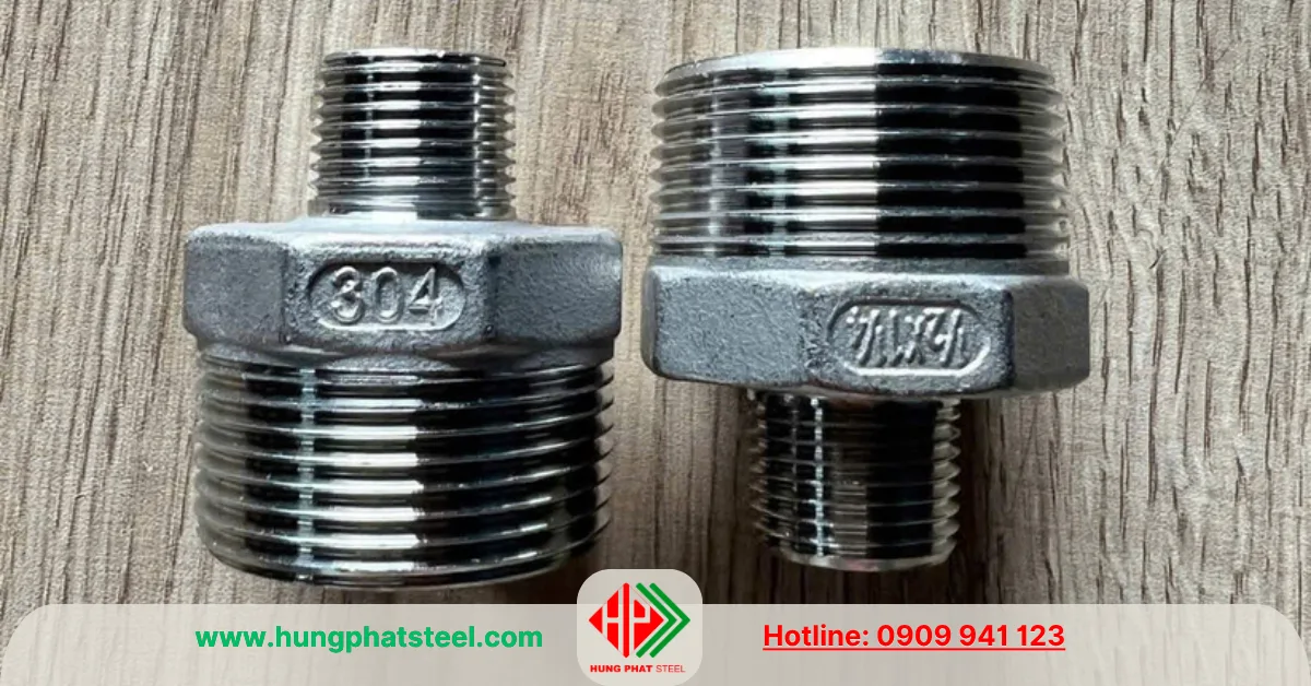 Kép giảm ren inox (kép thu)