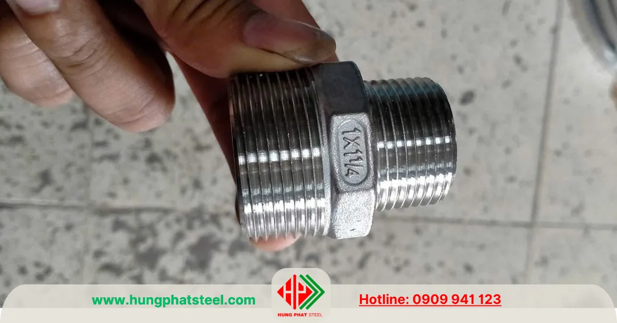 Kép giảm ren inox (kép thu)