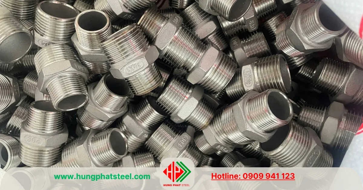 Kép giảm ren inox (kép thu)