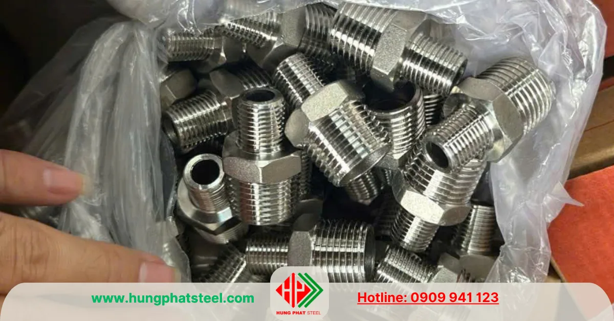 Kép giảm ren inox (kép thu)
