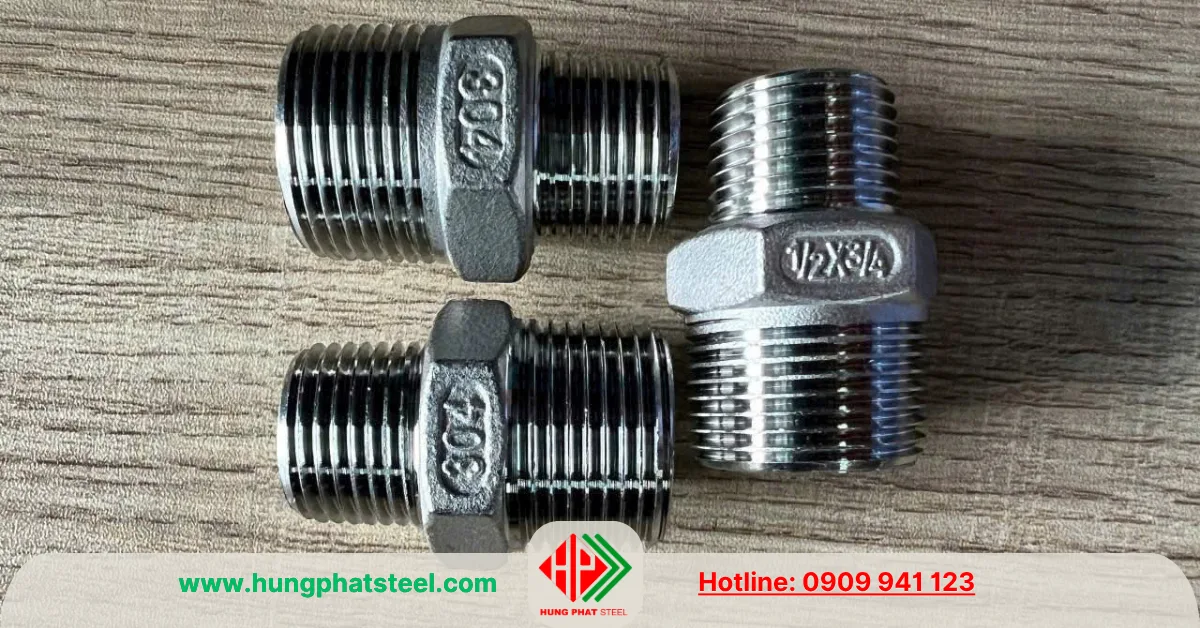Kép giảm ren inox (kép thu)