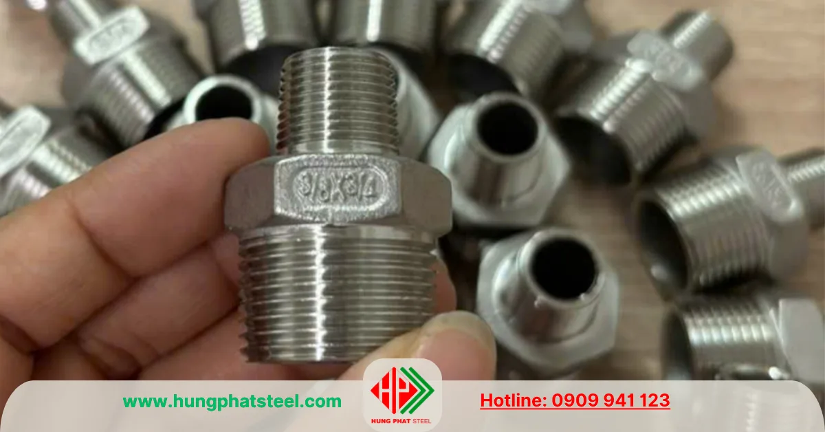 Kép giảm ren inox (kép thu)