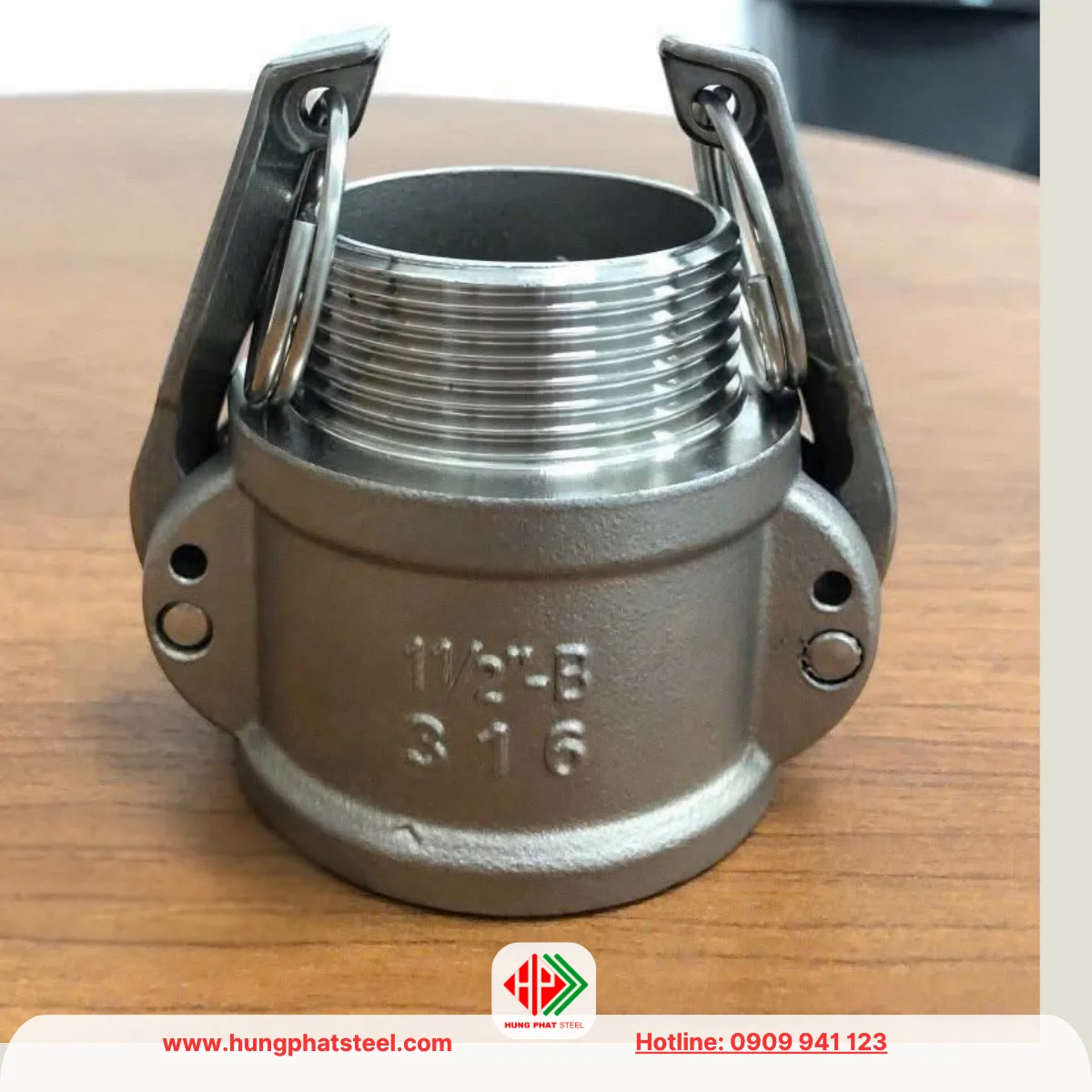 Khớp nối nhanh inox kiểu B (camlock type B)
