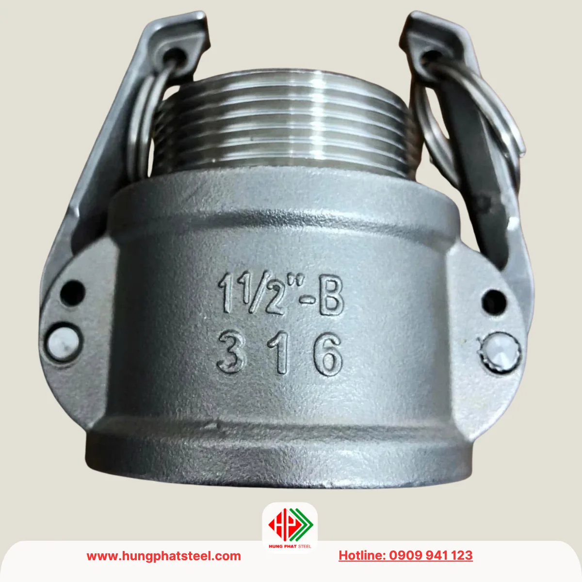 Khớp nối nhanh inox kiểu B (camlock type B)